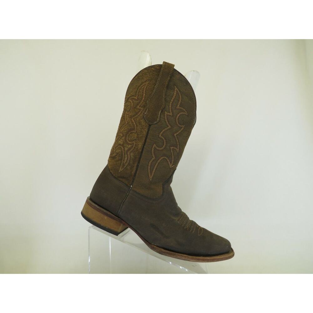 Circle G Brown Leather Cowboy Western Boots Mens Size 9.5 EE